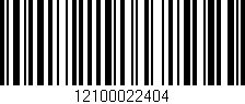 Código de barras (EAN, GTIN, SKU, ISBN): '12100022404'