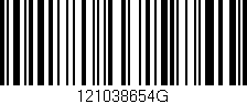 Código de barras (EAN, GTIN, SKU, ISBN): '121038654G'