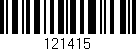 Código de barras (EAN, GTIN, SKU, ISBN): '121415'