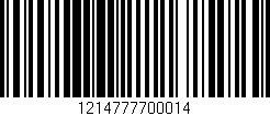 Código de barras (EAN, GTIN, SKU, ISBN): '1214777700014'