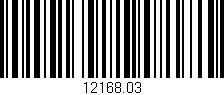 Código de barras (EAN, GTIN, SKU, ISBN): '12168.03'