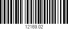 Código de barras (EAN, GTIN, SKU, ISBN): '12169.02'