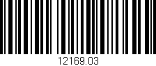 Código de barras (EAN, GTIN, SKU, ISBN): '12169.03'