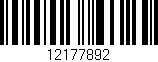 Código de barras (EAN, GTIN, SKU, ISBN): '12177892'