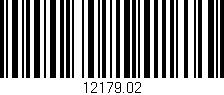 Código de barras (EAN, GTIN, SKU, ISBN): '12179.02'