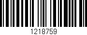 Código de barras (EAN, GTIN, SKU, ISBN): '1218759'