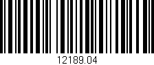 Código de barras (EAN, GTIN, SKU, ISBN): '12189.04'