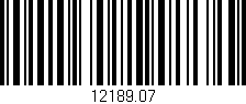 Código de barras (EAN, GTIN, SKU, ISBN): '12189.07'