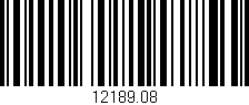 Código de barras (EAN, GTIN, SKU, ISBN): '12189.08'