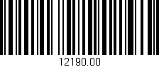 Código de barras (EAN, GTIN, SKU, ISBN): '12190.00'