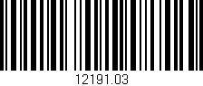 Código de barras (EAN, GTIN, SKU, ISBN): '12191.03'