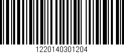Código de barras (EAN, GTIN, SKU, ISBN): '1220140301204'