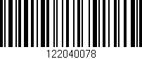 Código de barras (EAN, GTIN, SKU, ISBN): '122040078'