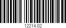 Código de barras (EAN, GTIN, SKU, ISBN): '12214.02'
