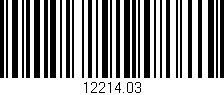 Código de barras (EAN, GTIN, SKU, ISBN): '12214.03'