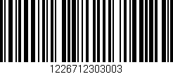 Código de barras (EAN, GTIN, SKU, ISBN): '1226712303003'