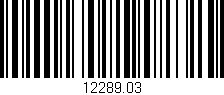 Código de barras (EAN, GTIN, SKU, ISBN): '12289.03'