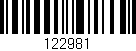 Código de barras (EAN, GTIN, SKU, ISBN): '122981'