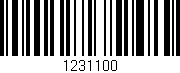 Código de barras (EAN, GTIN, SKU, ISBN): '1231100'
