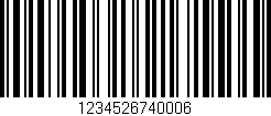 Código de barras (EAN, GTIN, SKU, ISBN): '1234526740006'