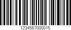 Código de barras (EAN, GTIN, SKU, ISBN): '1234567000015'