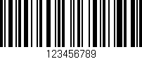 Código de barras (EAN, GTIN, SKU, ISBN): '123456789'