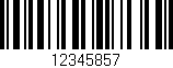 Código de barras (EAN, GTIN, SKU, ISBN): '12345857'