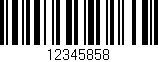 Código de barras (EAN, GTIN, SKU, ISBN): '12345858'