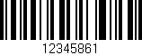 Código de barras (EAN, GTIN, SKU, ISBN): '12345861'