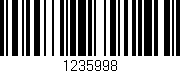 Código de barras (EAN, GTIN, SKU, ISBN): '1235998'