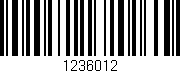 Código de barras (EAN, GTIN, SKU, ISBN): '1236012'