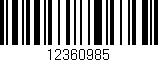 Código de barras (EAN, GTIN, SKU, ISBN): '12360985'
