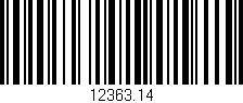 Código de barras (EAN, GTIN, SKU, ISBN): '12363.14'