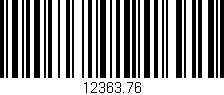 Código de barras (EAN, GTIN, SKU, ISBN): '12363.76'
