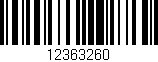 Código de barras (EAN, GTIN, SKU, ISBN): '12363260'