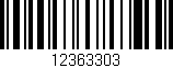 Código de barras (EAN, GTIN, SKU, ISBN): '12363303'