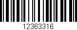 Código de barras (EAN, GTIN, SKU, ISBN): '12363316'