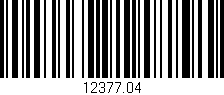 Código de barras (EAN, GTIN, SKU, ISBN): '12377.04'