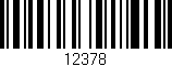 Código de barras (EAN, GTIN, SKU, ISBN): '12378'