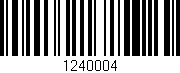 Código de barras (EAN, GTIN, SKU, ISBN): '1240004'