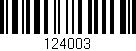 Código de barras (EAN, GTIN, SKU, ISBN): '124003'