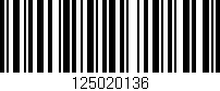 Código de barras (EAN, GTIN, SKU, ISBN): '125020136'