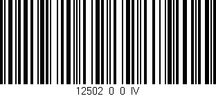 Código de barras (EAN, GTIN, SKU, ISBN): '12502_0_0_IV'