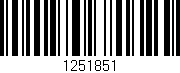 Código de barras (EAN, GTIN, SKU, ISBN): '1251851'