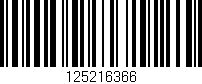 Código de barras (EAN, GTIN, SKU, ISBN): '125216366'