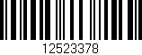 Código de barras (EAN, GTIN, SKU, ISBN): '12523378'