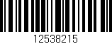 Código de barras (EAN, GTIN, SKU, ISBN): '12538215'