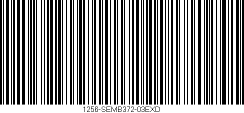 Código de barras (EAN, GTIN, SKU, ISBN): '1256-SEMB372-03EXD'