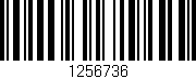 Código de barras (EAN, GTIN, SKU, ISBN): '1256736'