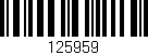 Código de barras (EAN, GTIN, SKU, ISBN): '125959'